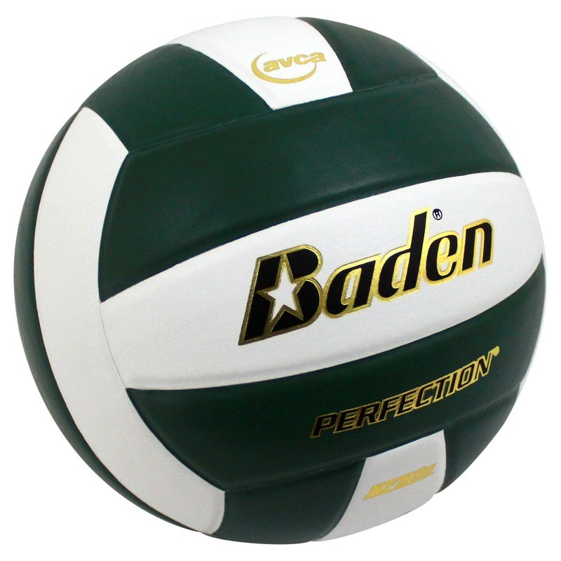 Baden | Perfection | Premium Leather | Indoor Official Game Volleyball | 13U to College | Official Size + Weight | Green/White | NFHS + AVCA Approved - Image 3